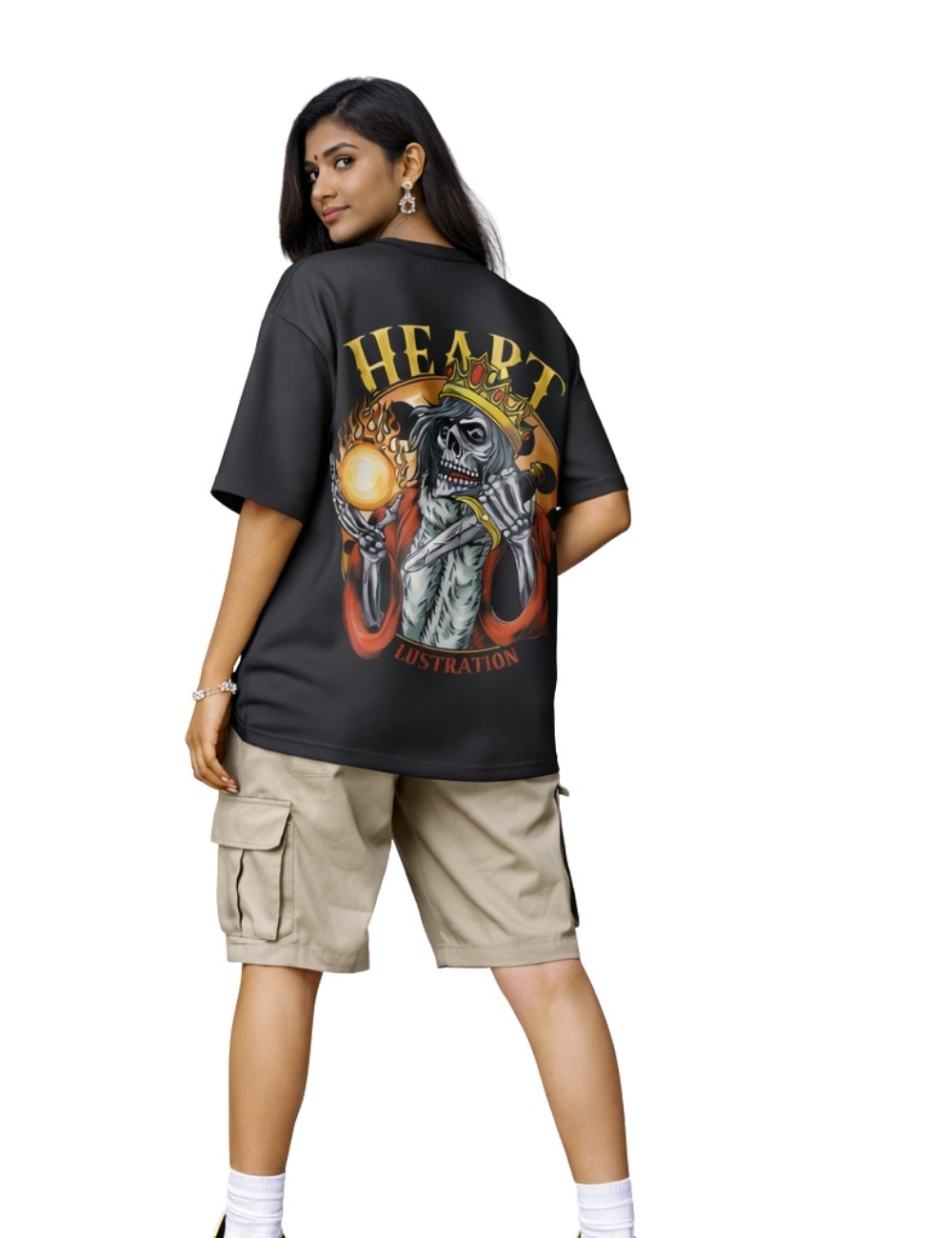 LURI Supima Cotton Unisex Oversized T-Shirt – Heart of Power Edition - Image 2