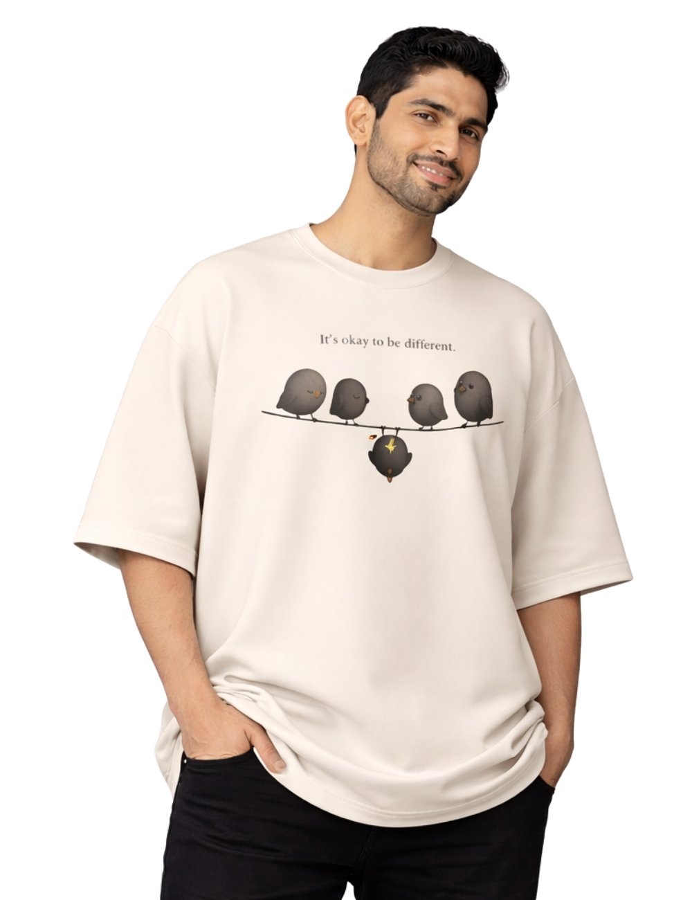 LURI Supima Cotton Unisex Oversized T-Shirt – It’s Okay to Be Different Edition