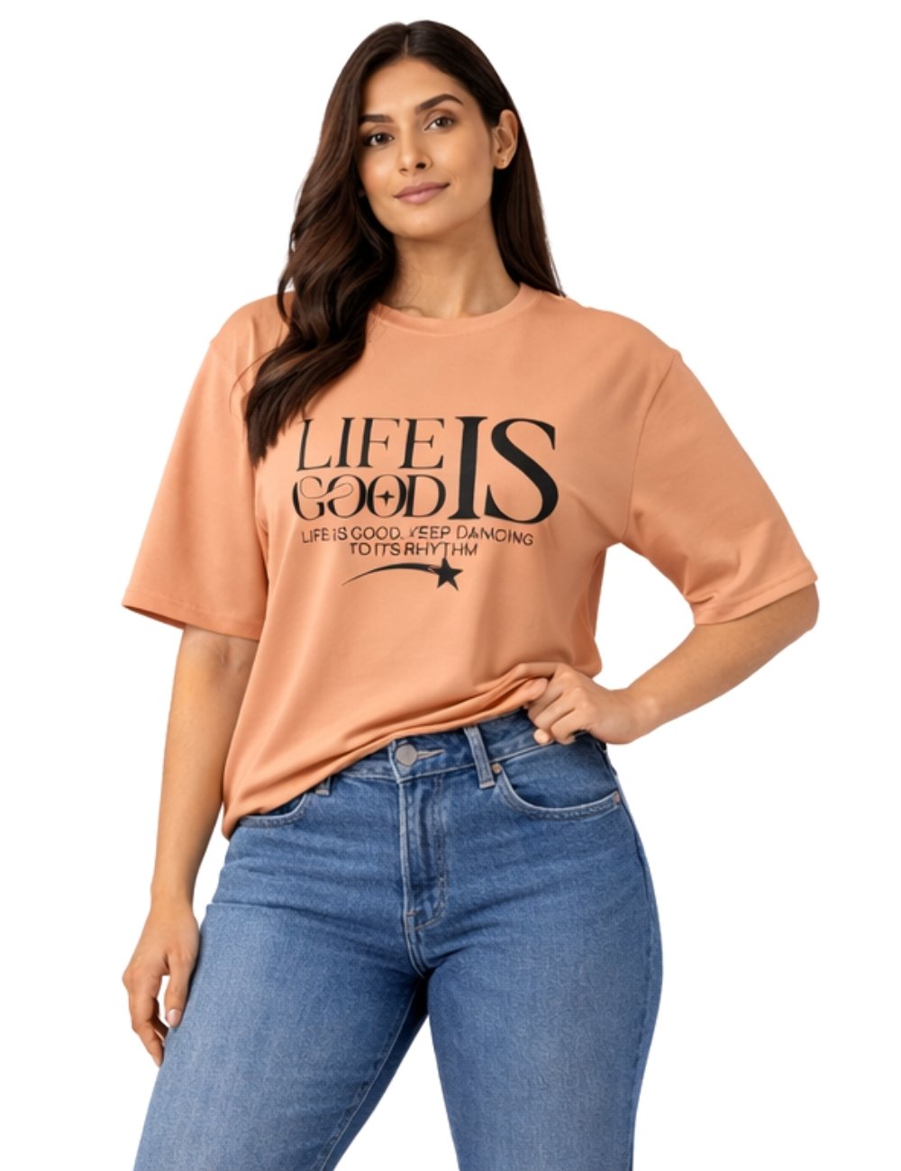 LURI Supima Cotton Unisex Oversized T-Shirt – Life Is Good Edition