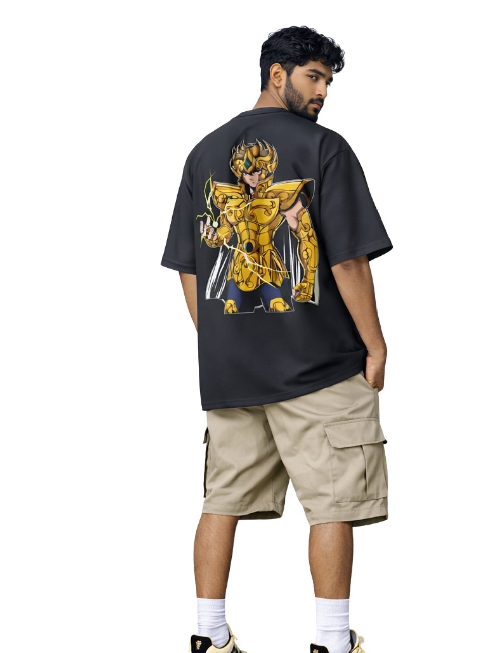 LURI Supima Cotton Unisex Oversized T-Shirt – Oni Inferno Mask