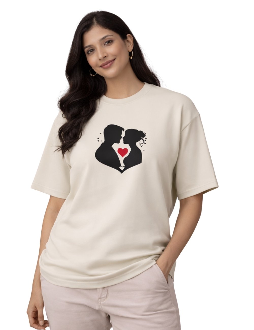 LURI Supima Cotton Unisex Oversized T-Shirt – Couple Collection 7 [Men and Women]