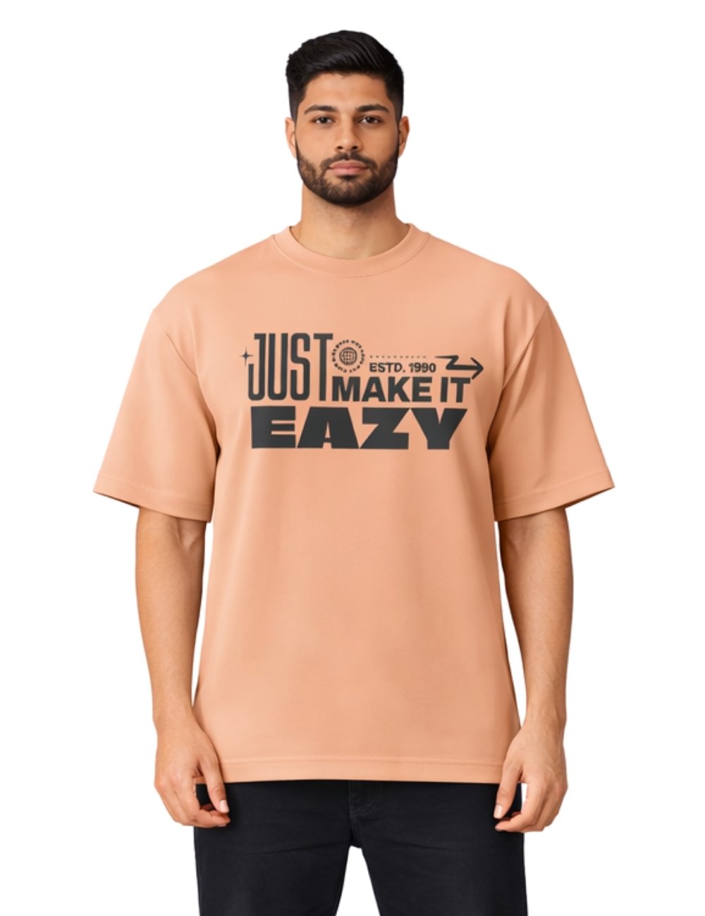 LURI Supima Cotton Unisex Oversized T-Shirt – Just Make It Easy Edition