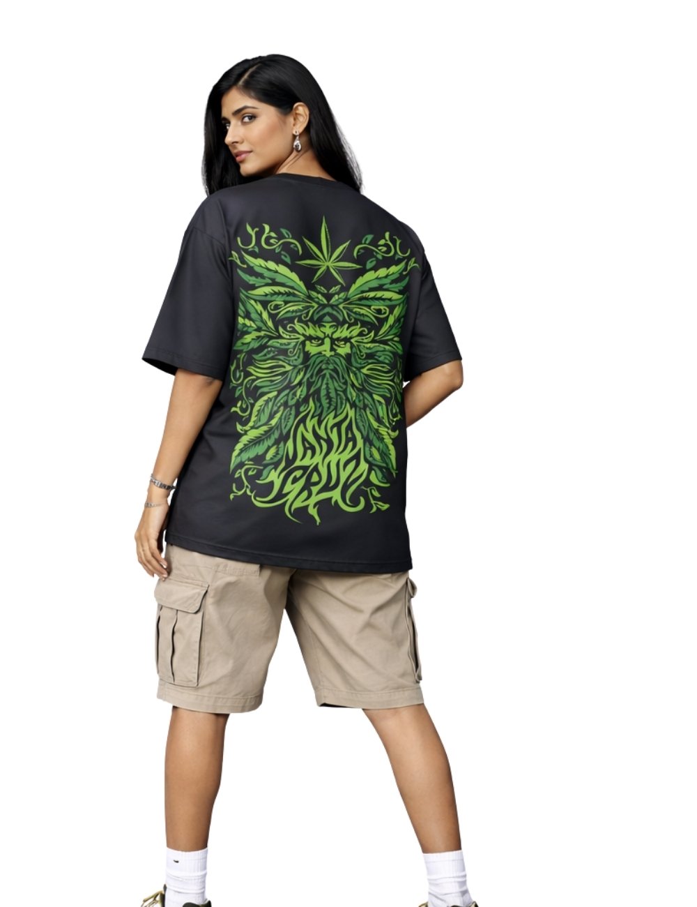 LURI Supima Cotton Unisex Oversized T-Shirt – Greenleaf Tribal Edition