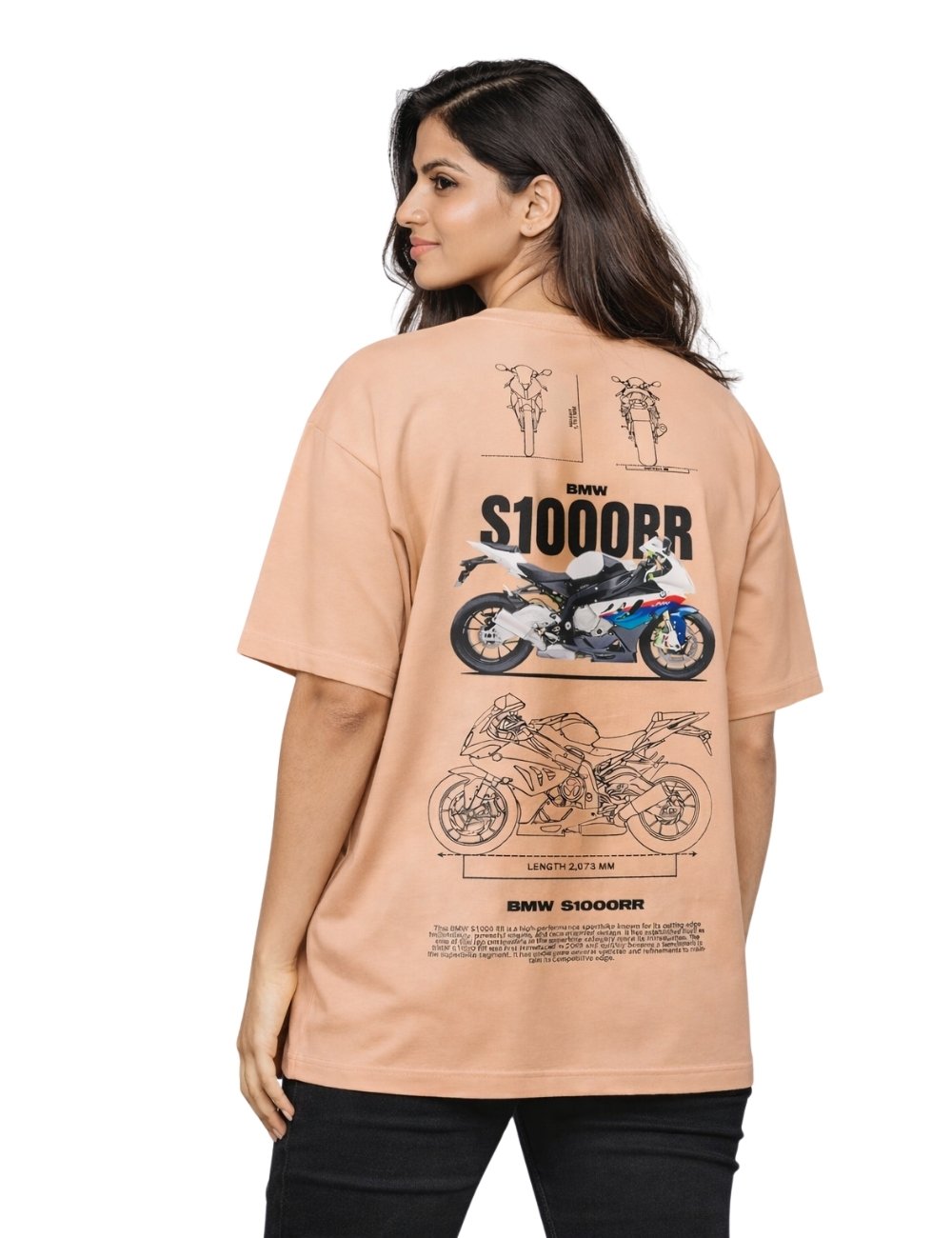 LURI Supima Cotton Unisex Oversized T-Shirt – BMW S1000RR Blueprint
