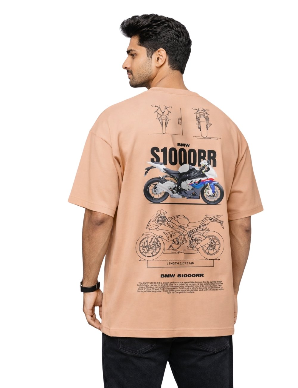 LURI Supima Cotton Unisex Oversized T-Shirt – BMW S1000RR Blueprint