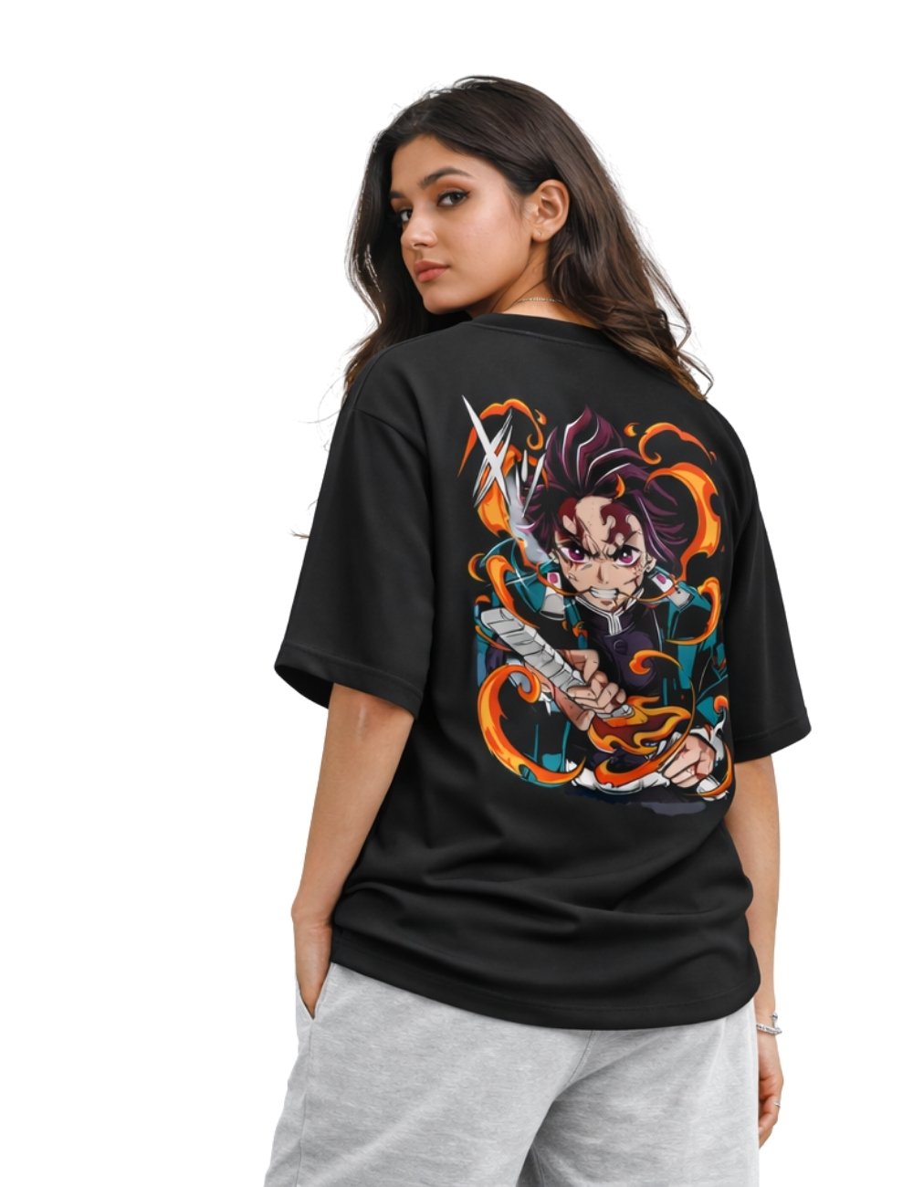 LURI Supima Cotton Unisex Oversized T-Shirt – Shadow Cursed Warrior