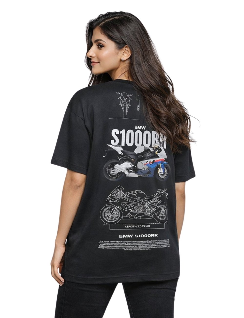 LURI Supima Cotton Unisex Oversized T-Shirt – BMW S1000RR Blueprint