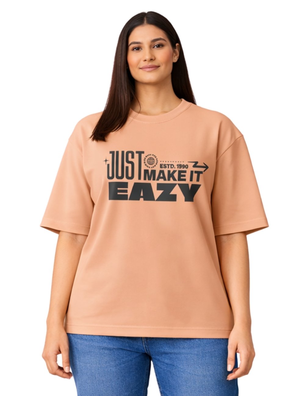 LURI Supima Cotton Unisex Oversized T-Shirt – Just Make It Easy Edition