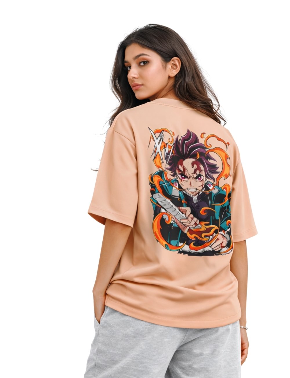 LURI Supima Cotton Unisex Oversized T-Shirt – Shadow Cursed Warrior