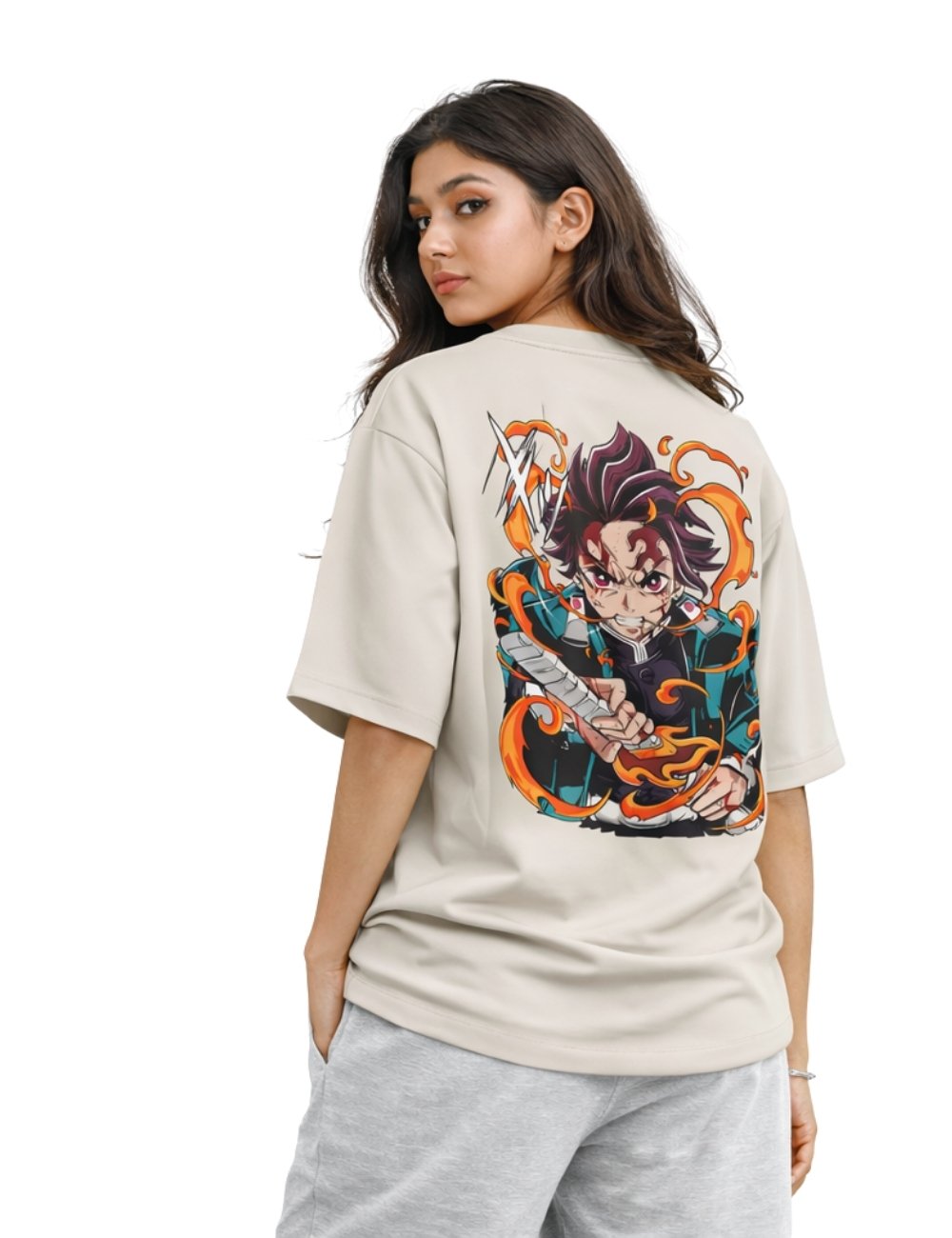 LURI Supima Cotton Unisex Oversized T-Shirt – Shadow Cursed Warrior
