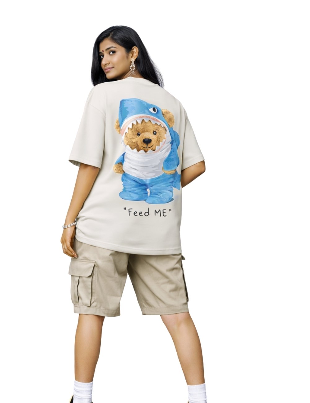 LURI Supima Cotton Unisex Oversized T-Shirt – Feed Me Edition