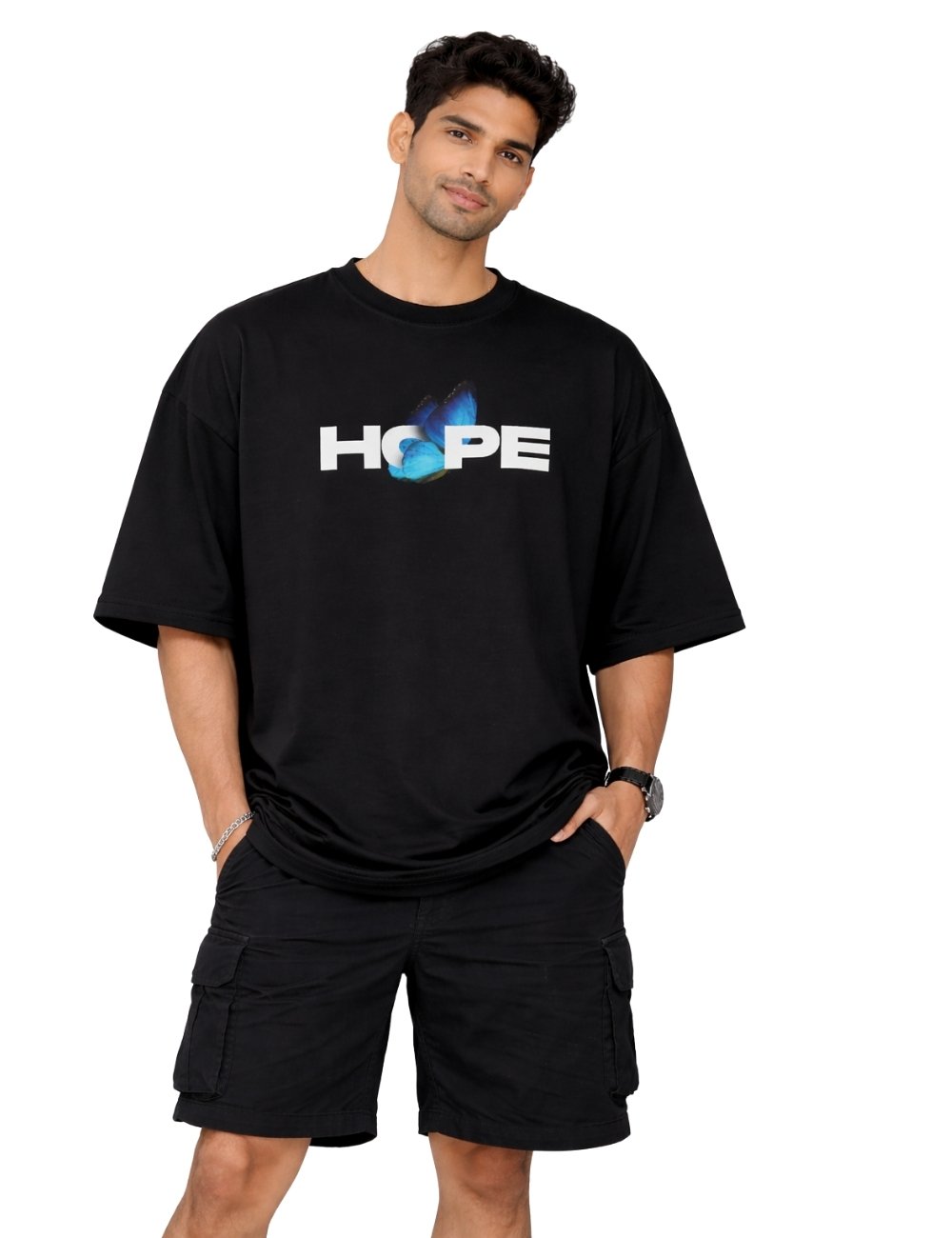 LURI Supima Cotton Unisex Oversized T-Shirt – Hope Butterfly Edition