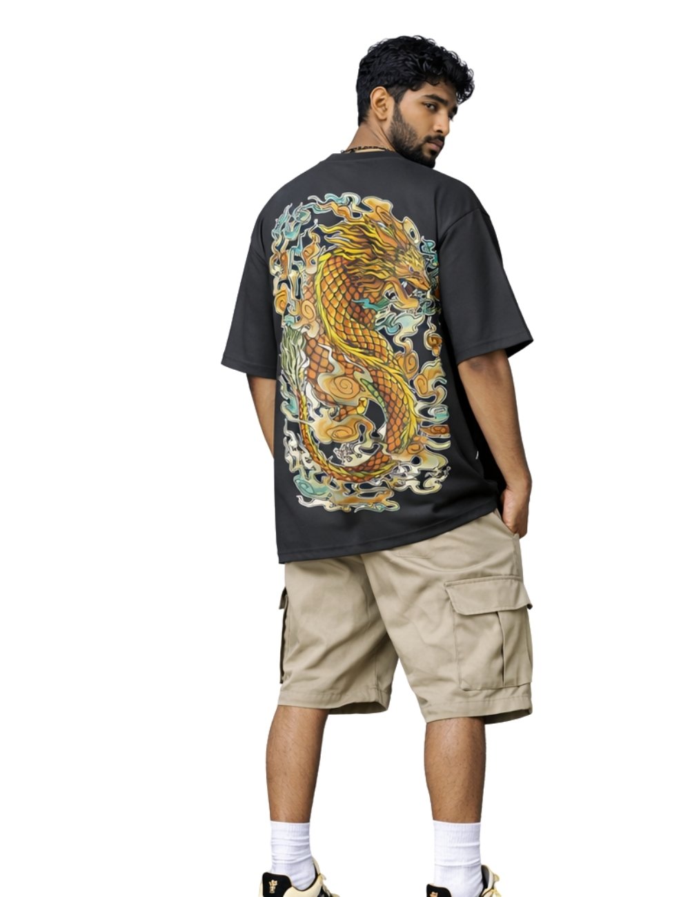 LURI Supima Cotton Unisex Oversized T-Shirt – Dragon Spirit Edition