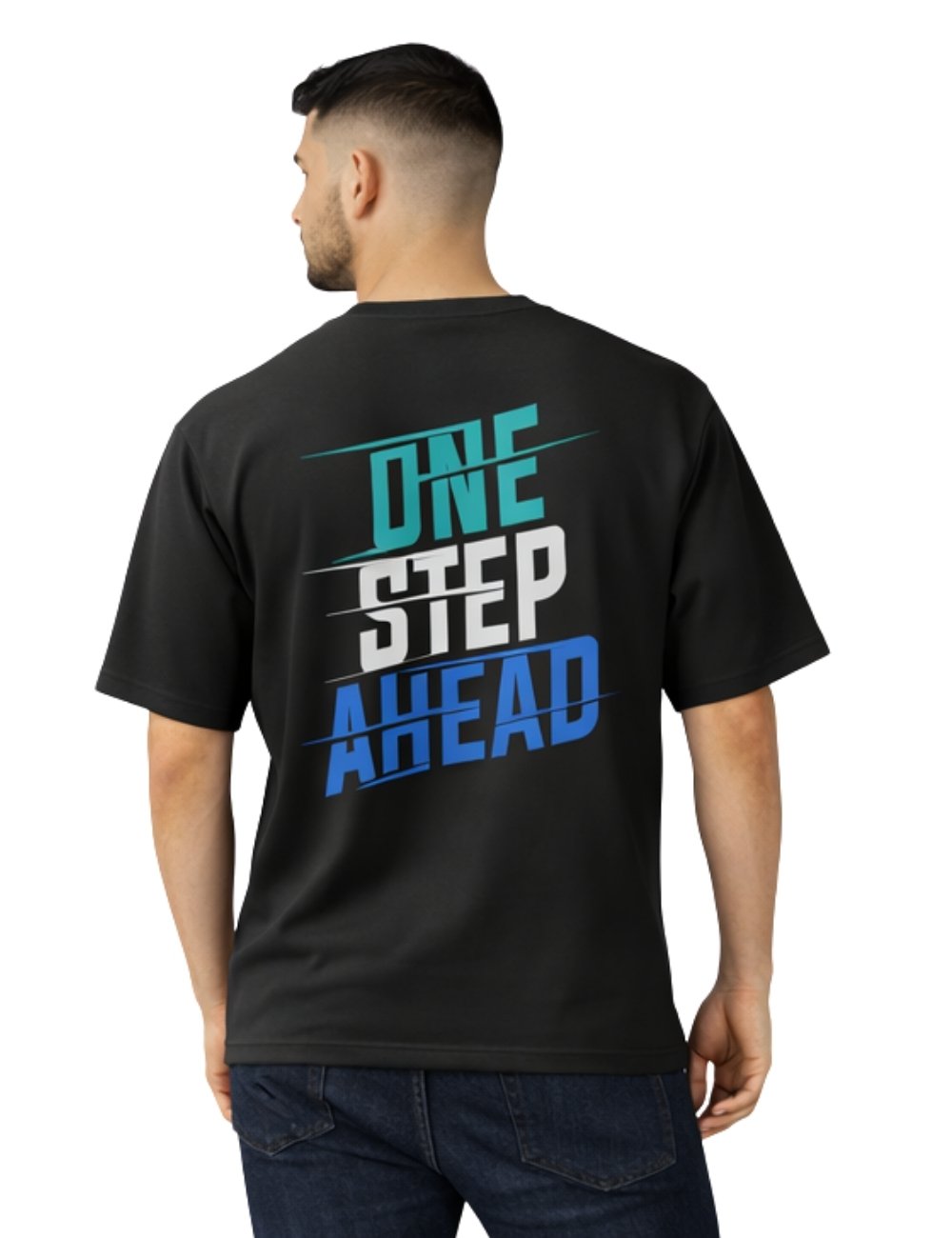 LURI Supima Cotton Unisex Oversized T-Shirt – One Step Ahead Edition