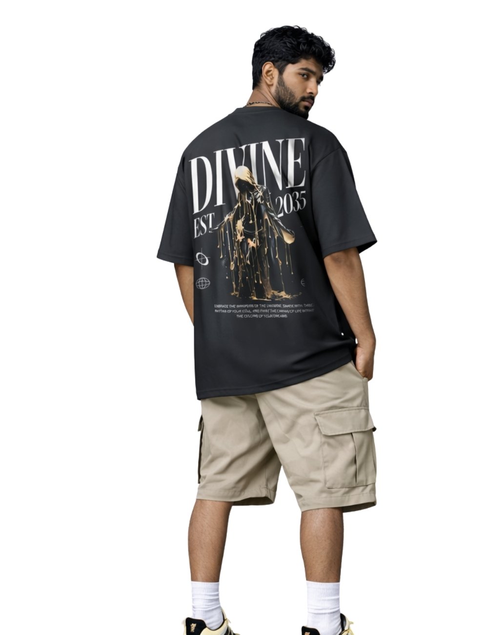 LURI Supima Cotton Unisex Oversized T-Shirt – Divine Drip Edition