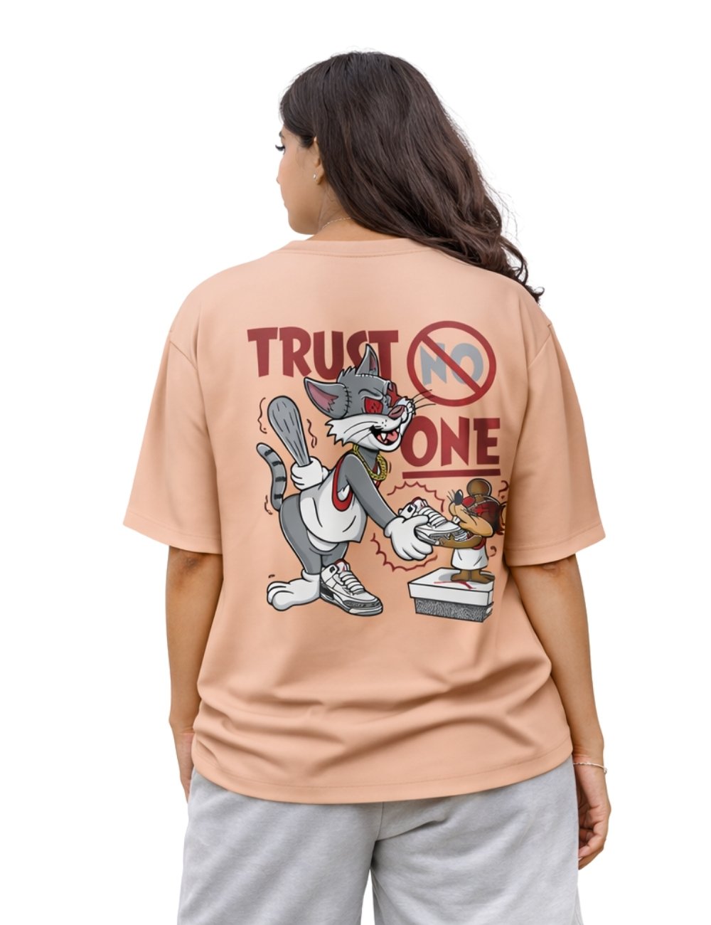 LURI Supima Cotton Unisex Oversized T-Shirt – Trust No One Street Art Edition