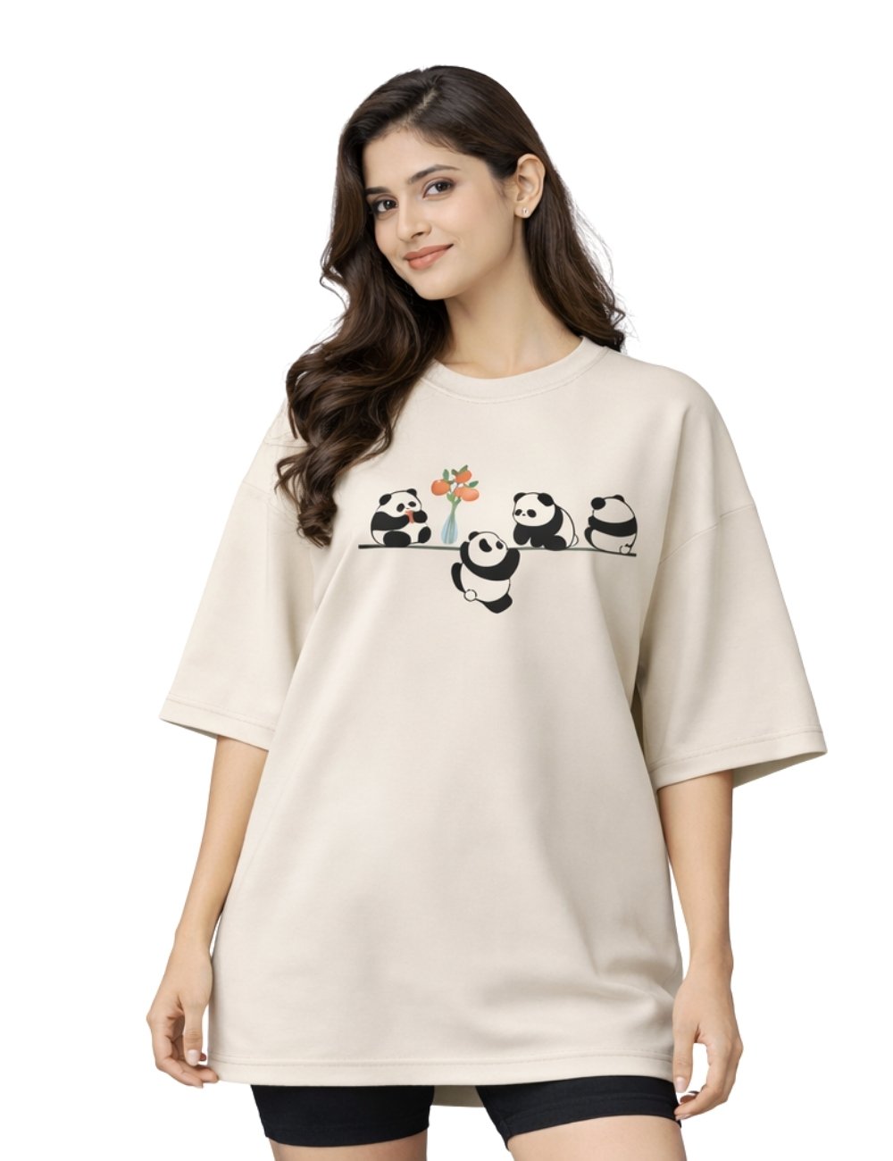 LURI Supima Cotton Unisex Oversized T-Shirt – Panda Moments Edition