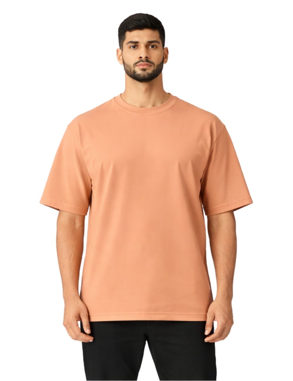 LURI Supima Cotton Unisex Oversized T-Shirt – Premium Peach Fuzz Plain