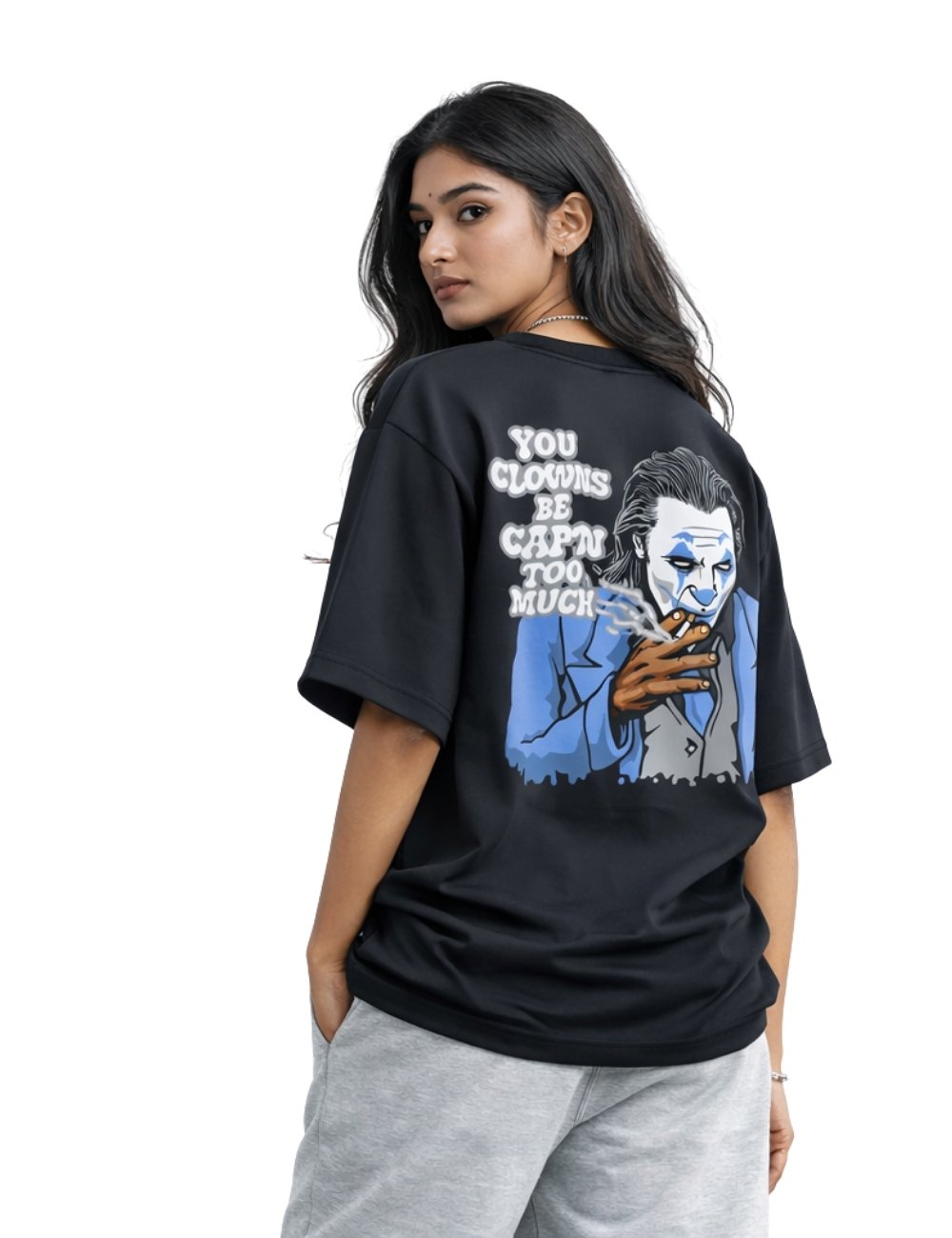 LURI Supima Cotton Unisex Oversized T-Shirt – Clownin’ Too Much Edition