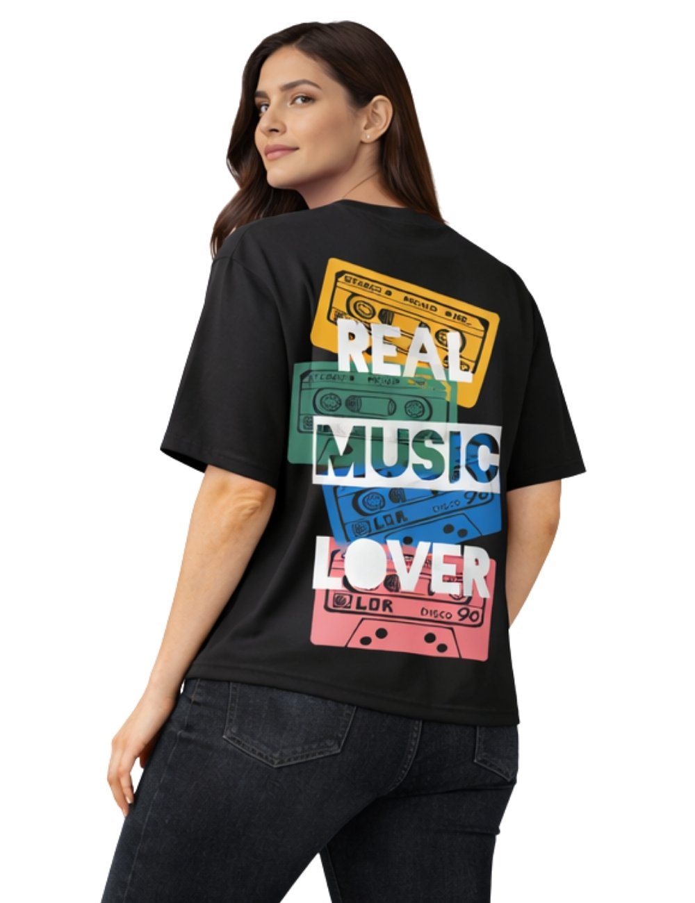 LURI Supima Cotton Unisex Oversized T-Shirt – Real Music Lover Edition