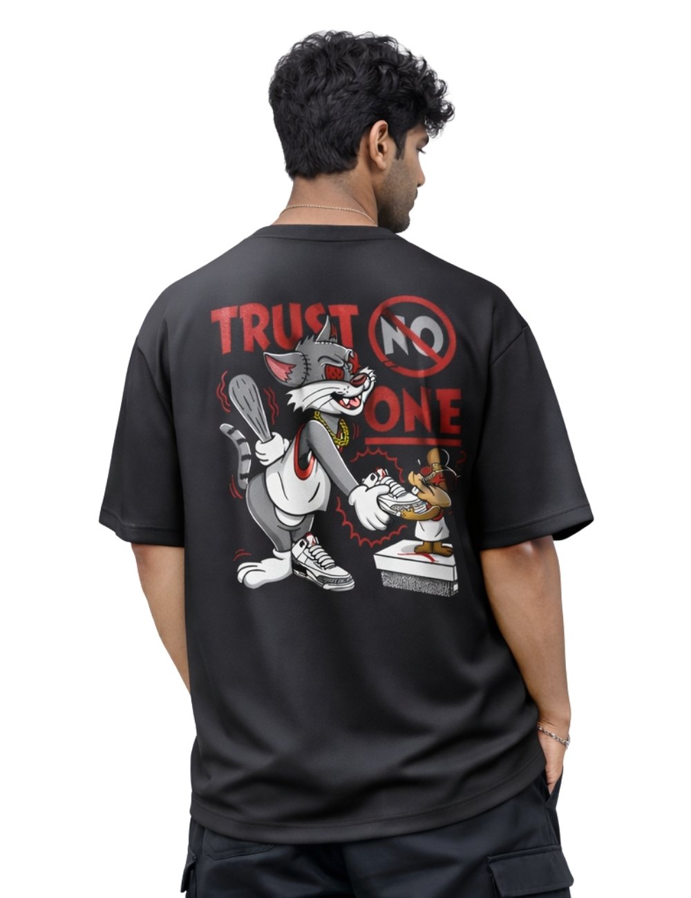 LURI Supima Cotton Unisex Oversized T-Shirt – Trust No One Street Art Edition