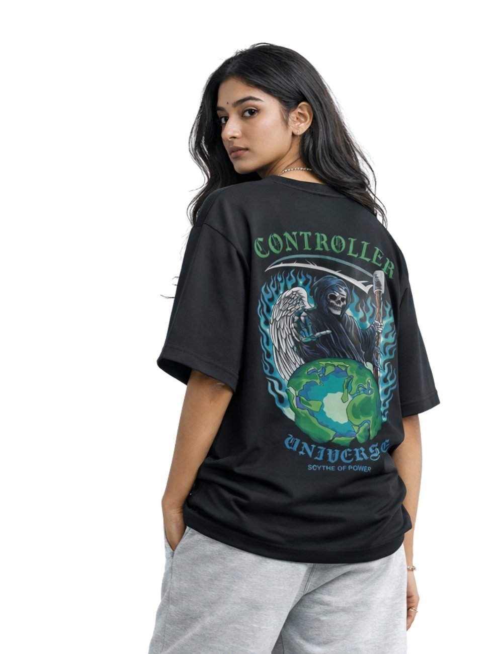 LURI Supima Cotton Unisex Oversized T-Shirt – Controller Edition