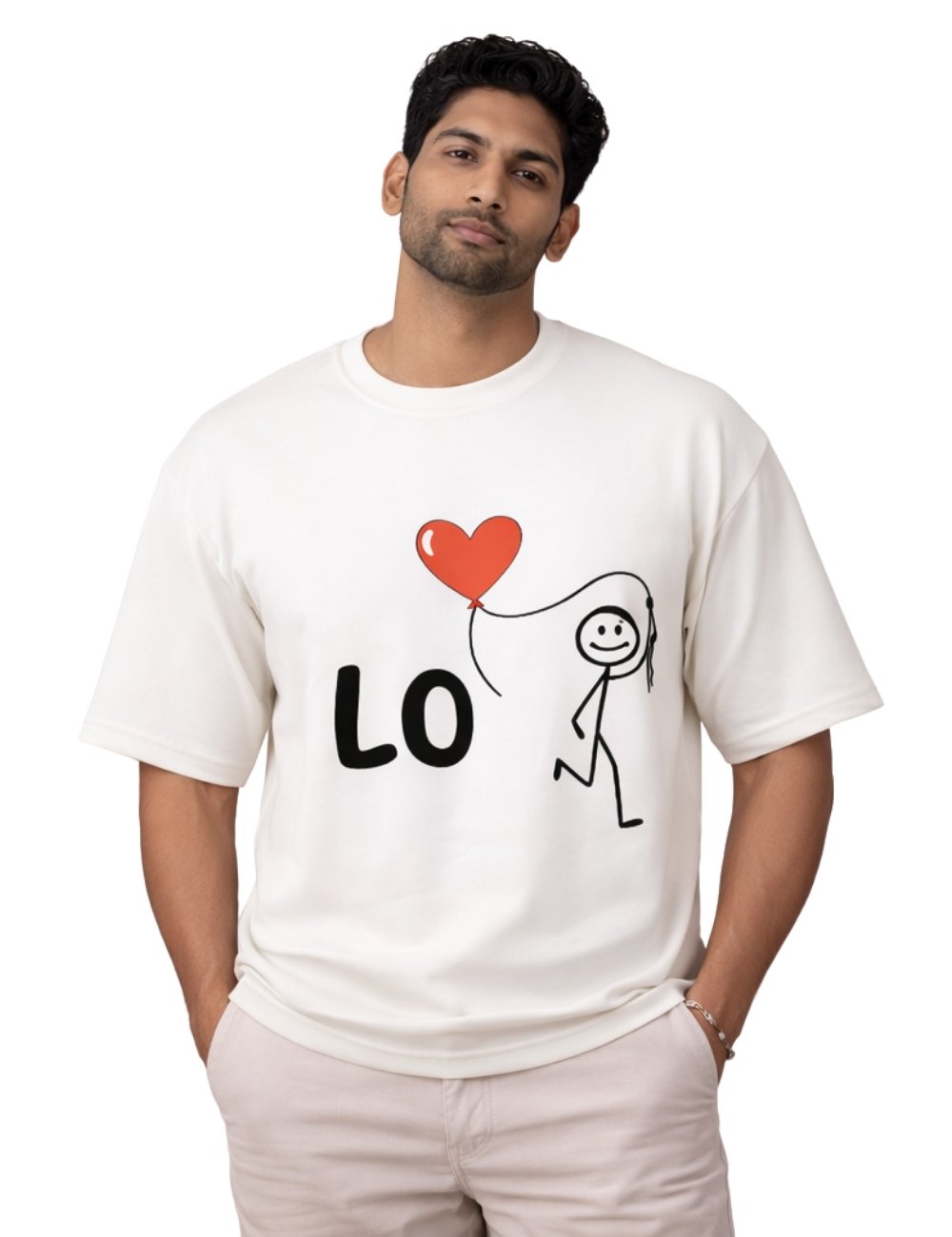 LURI Supima Cotton Unisex Oversized T-Shirt – Couple Collection 3 [Men and Women]