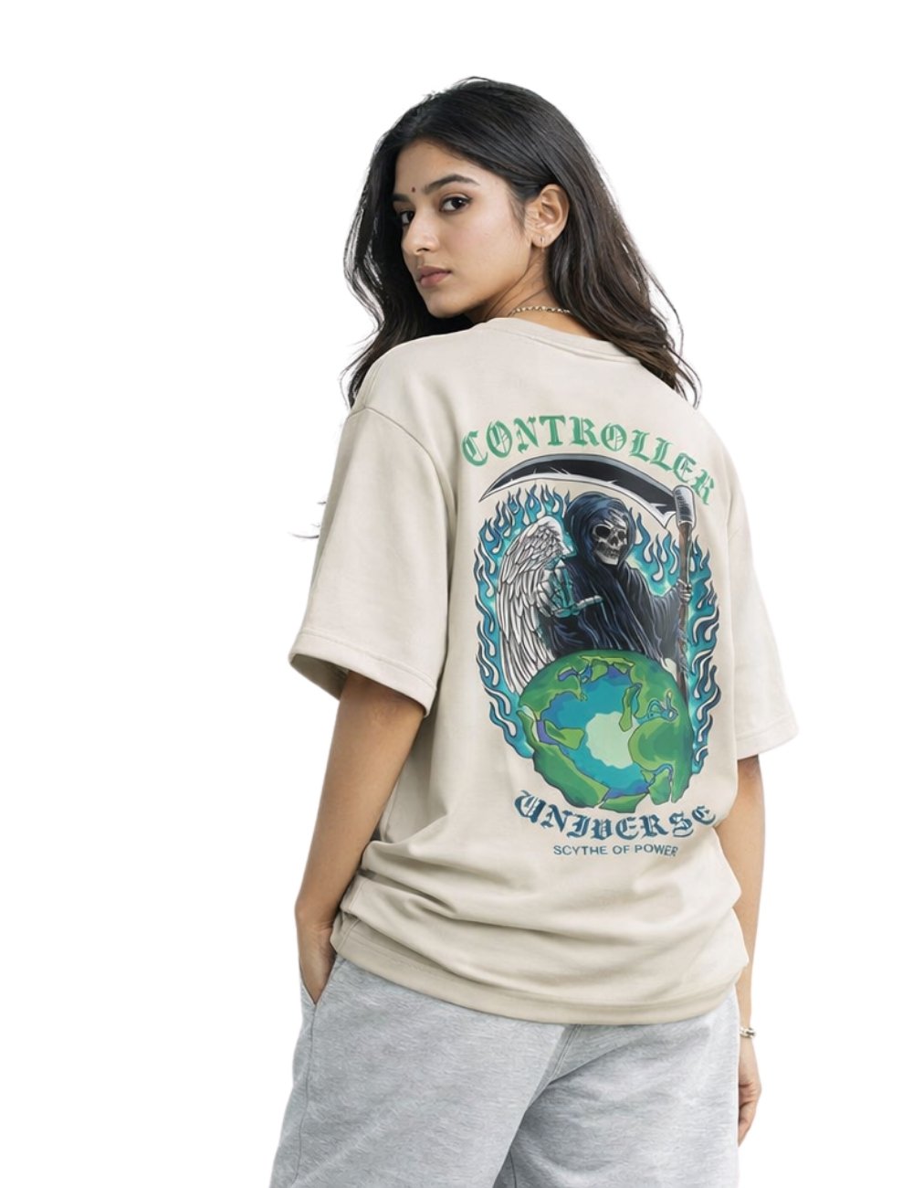 LURI Supima Cotton Unisex Oversized T-Shirt – Controller Edition