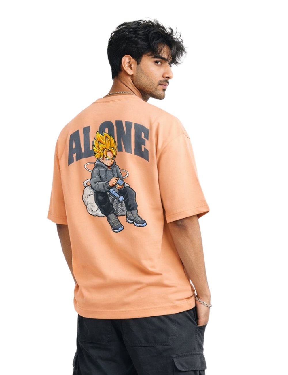 LURI Supima Cotton Unisex Oversized T-Shirt – Alone Aura Anime