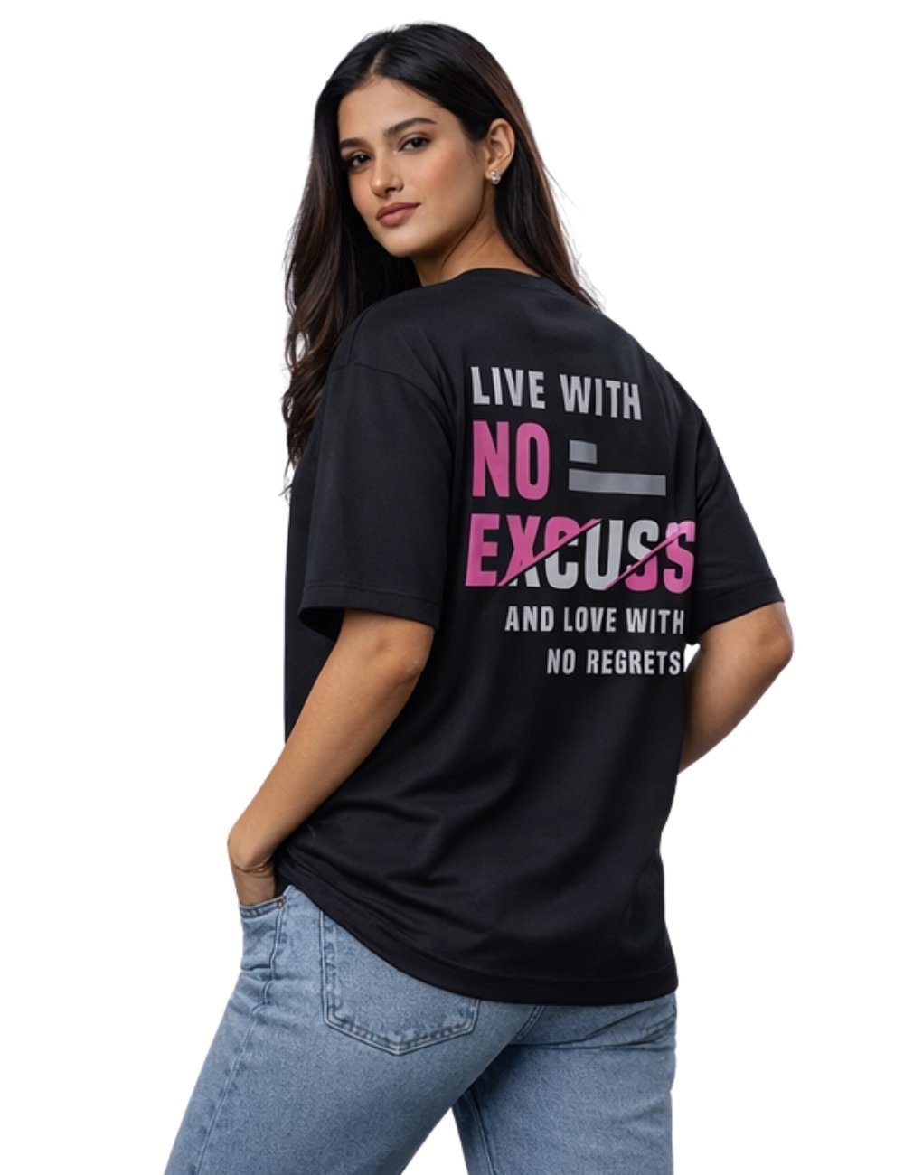 LURI Supima Cotton Unisex Oversized T-Shirt – No Excuses Edition