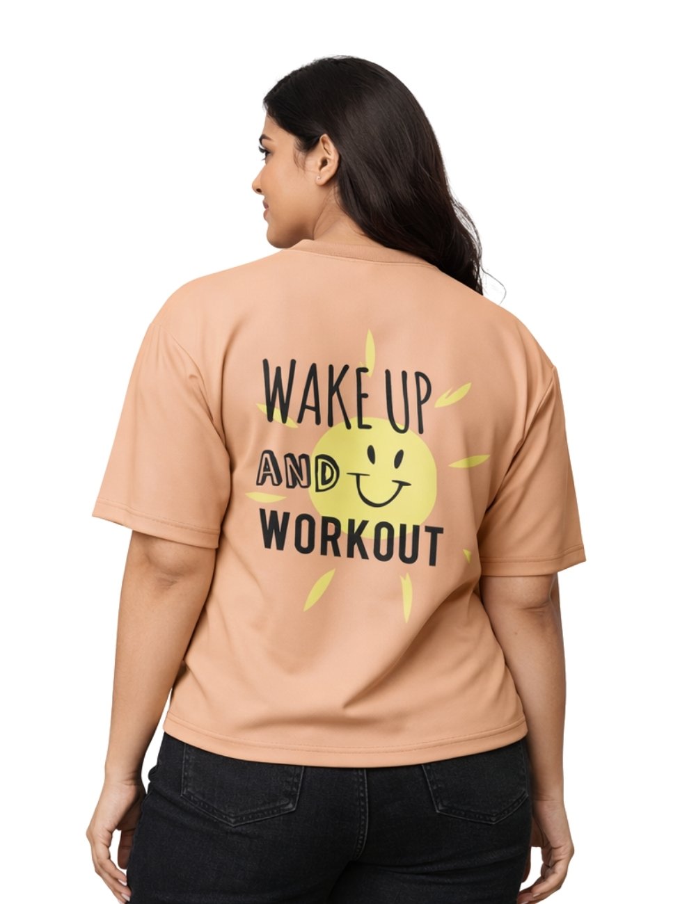 LURI Supima Cotton Unisex Oversized T-Shirt – Wake Up & Workout Edition