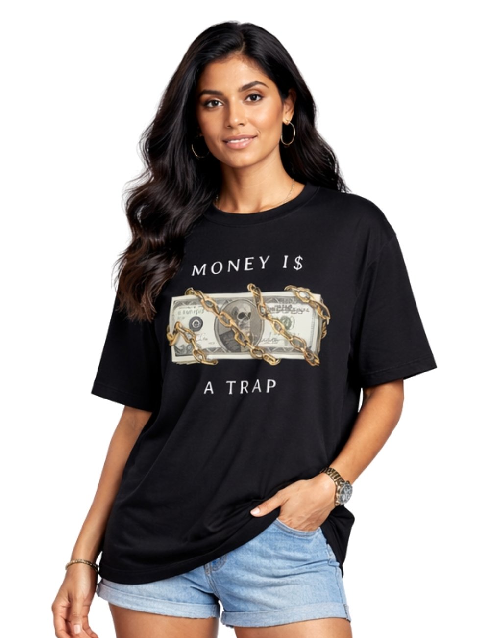 LURI Supima Cotton Unisex Oversized T-Shirt – Money Trap Edition