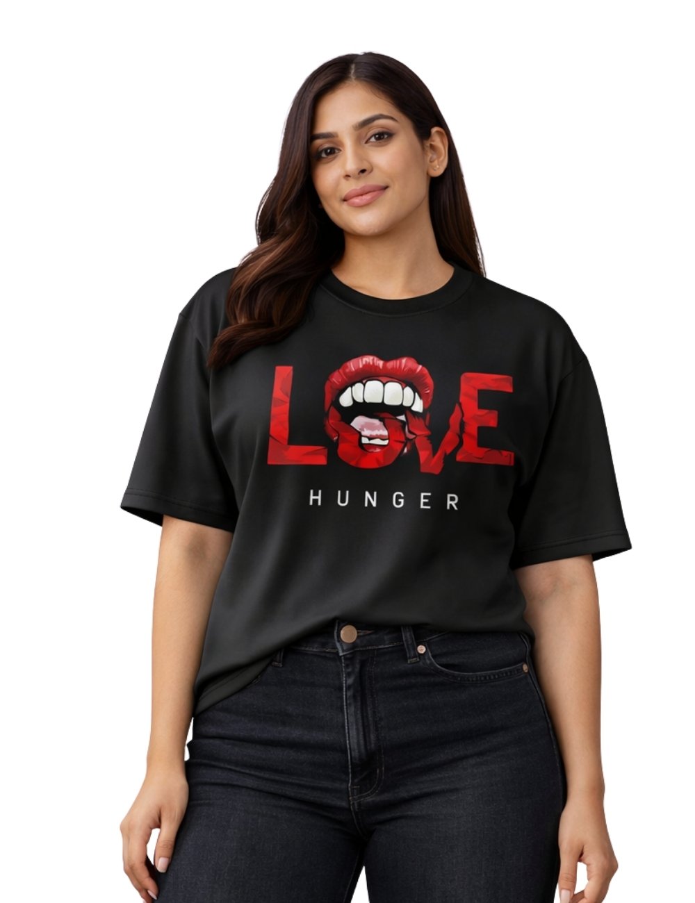 LURI Supima Cotton Unisex Oversized T-Shirt – Love Hunger Edition
