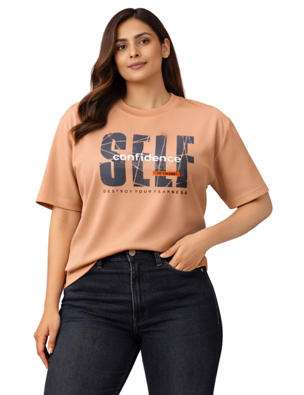 LURI Supima Cotton Unisex Oversized T-Shirt – Self Confidence Edition