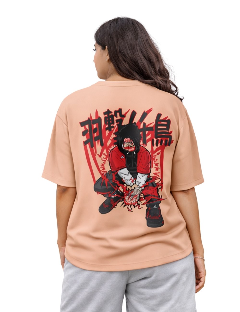 LURI Supima Cotton Unisex Oversized T-Shirt – Street Samurai Anime Edition