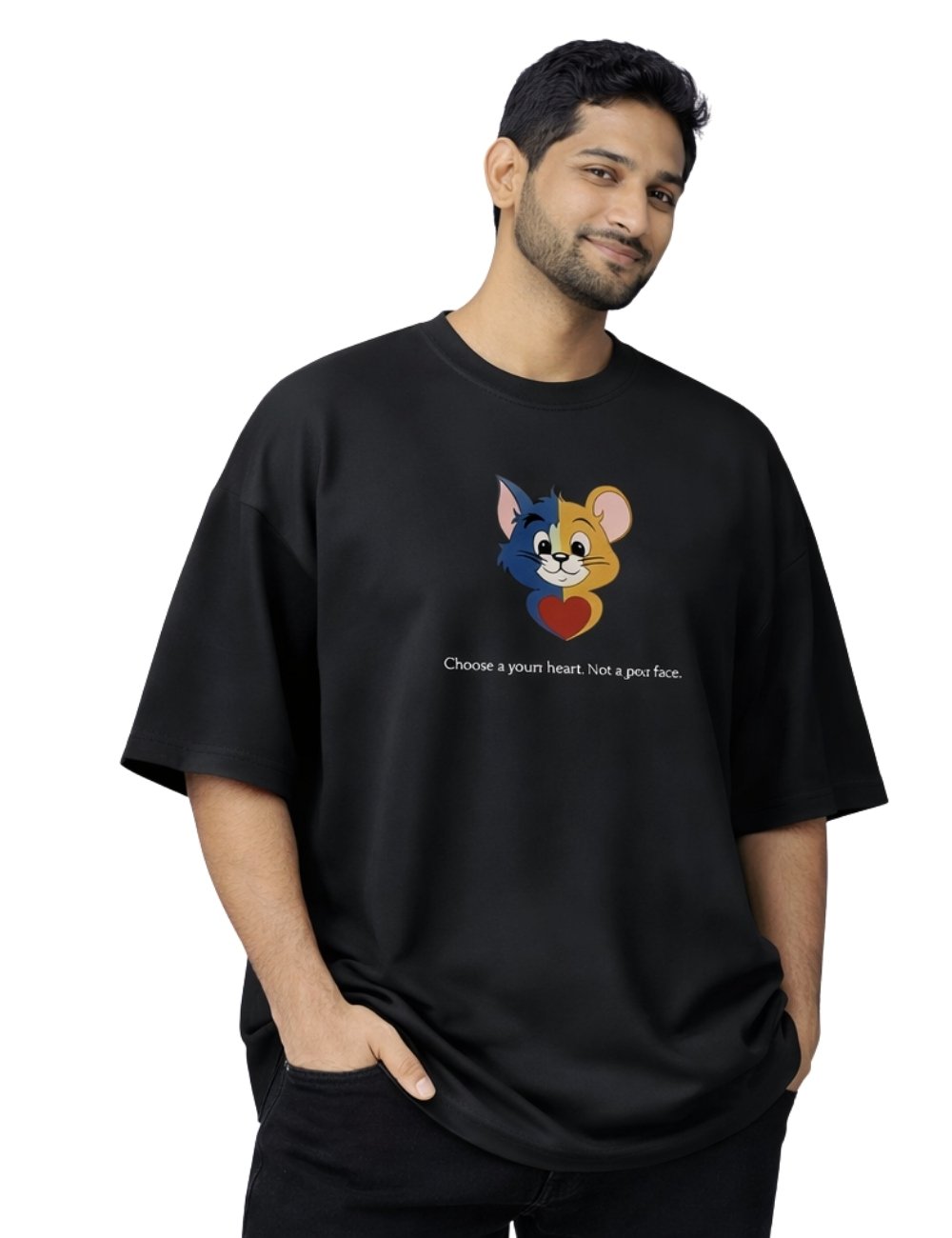 LURI Supima Cotton Unisex Oversized T-Shirt – Good Heart Edition