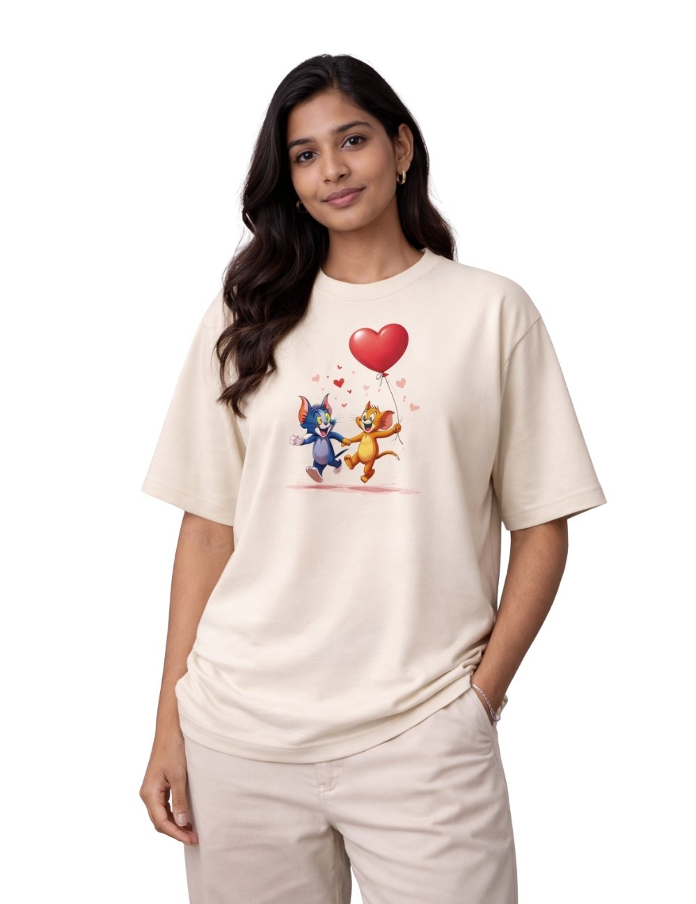 LURI Supima Cotton Unisex Oversized T-Shirt – Couple Collection 11 [Men and Women]