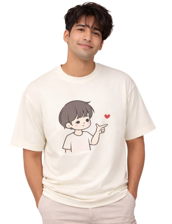 LURI Supima Cotton Unisex Oversized T-Shirt – Couple Collection 19 [Men and Women]