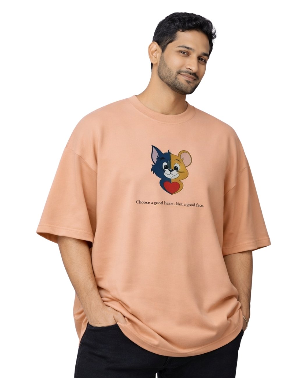 LURI Supima Cotton Unisex Oversized T-Shirt – Good Heart Edition