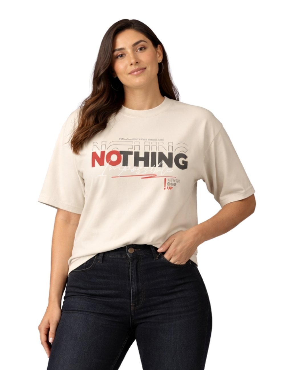 LURI Supima Cotton Unisex Oversized T-Shirt – Nothing Impossible Edition
