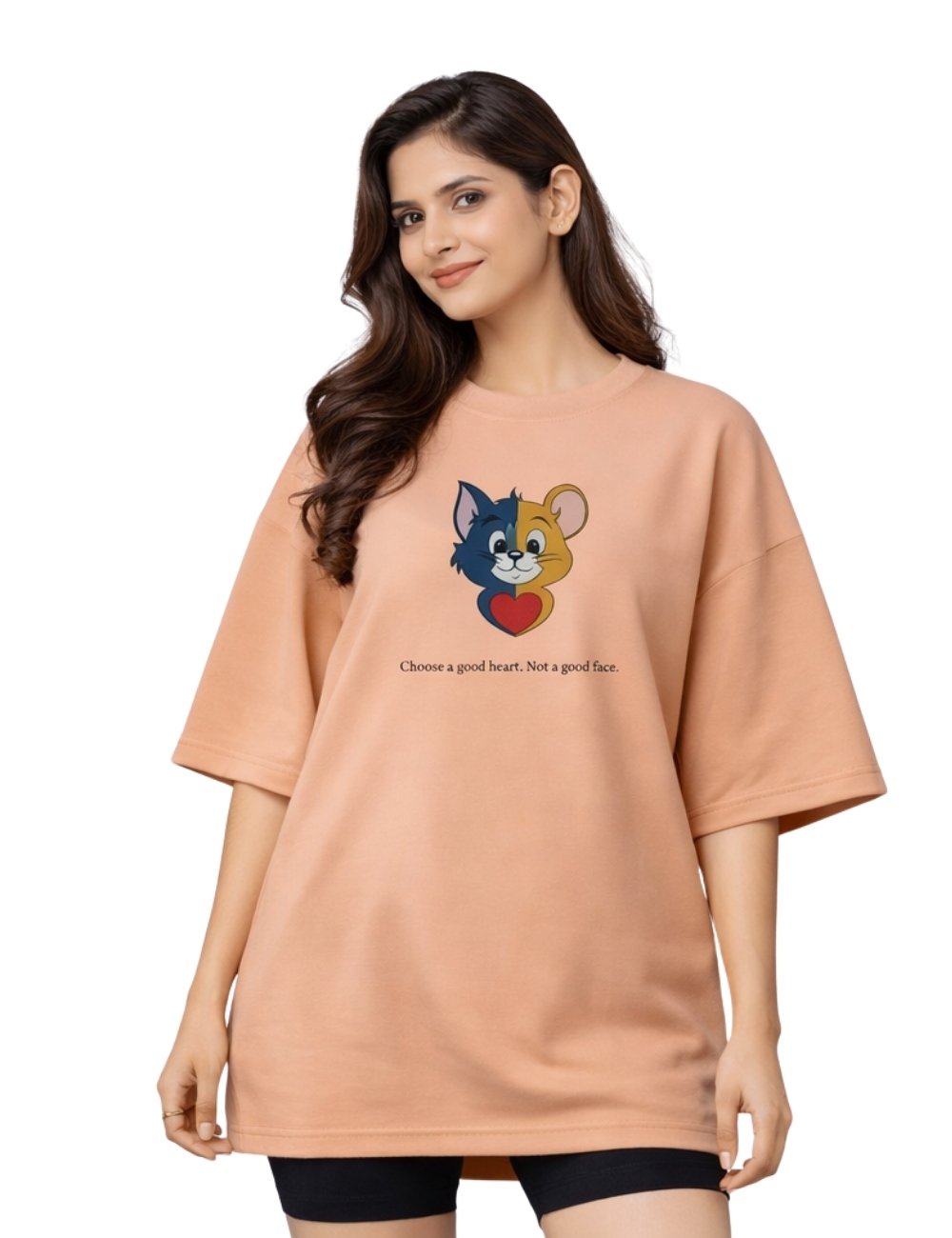 LURI Supima Cotton Unisex Oversized T-Shirt – Good Heart Edition