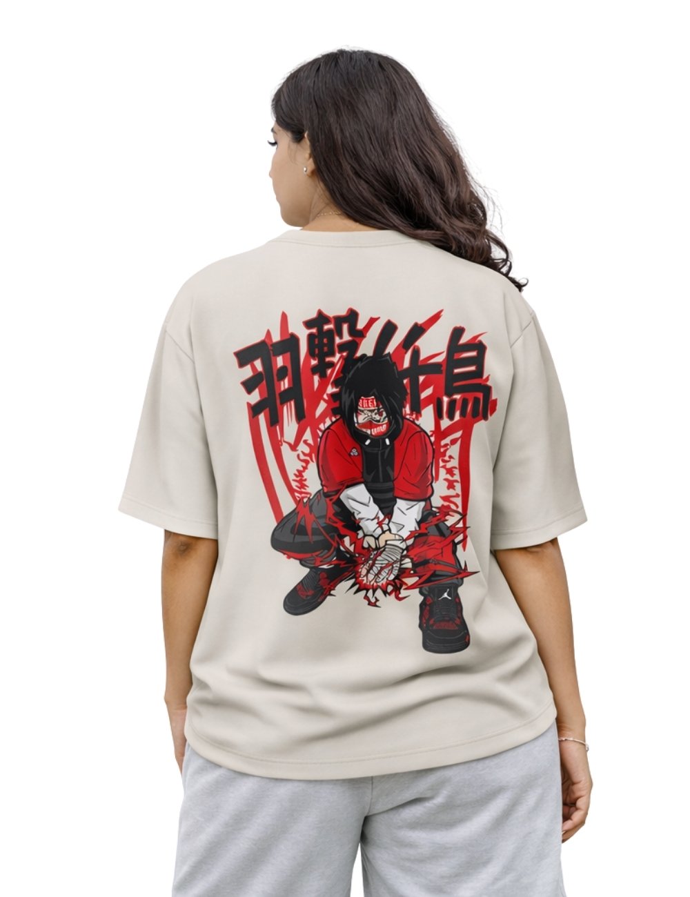 LURI Supima Cotton Unisex Oversized T-Shirt – Street Samurai Anime Edition