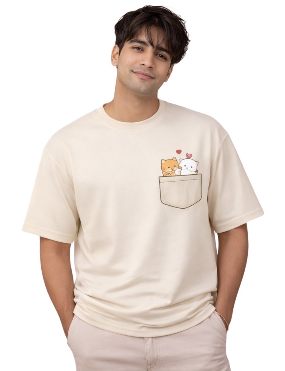 LURI Supima Cotton Unisex Oversized T-Shirt – Couple Collection 18 [Men and Women]