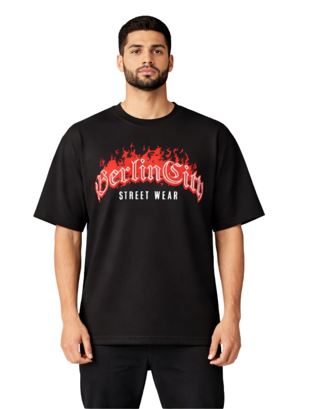 LURI Supima Cotton Unisex Oversized T-Shirt – Berlin Blaze Edition