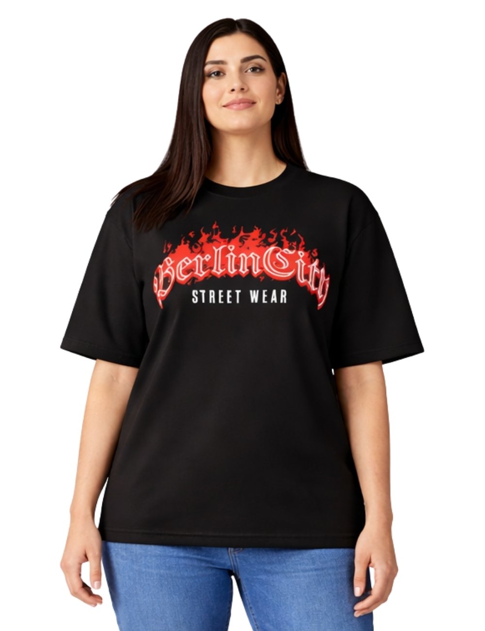 LURI Supima Cotton Unisex Oversized T-Shirt – Berlin Blaze Edition