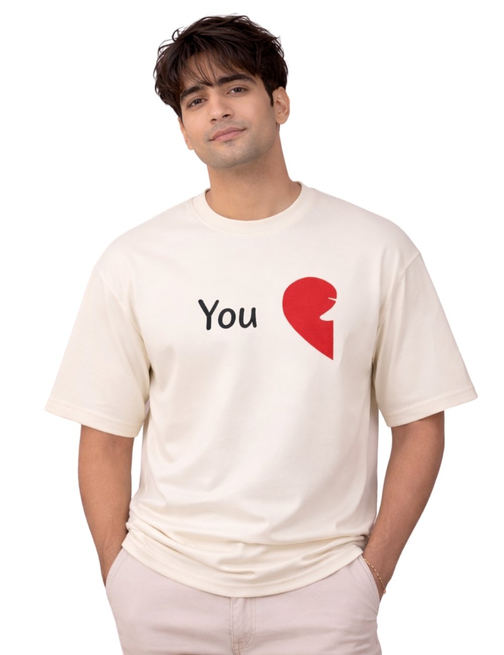 LURI Supima Cotton Unisex Oversized T-Shirt – Couple Collection 17 [Men and Women]