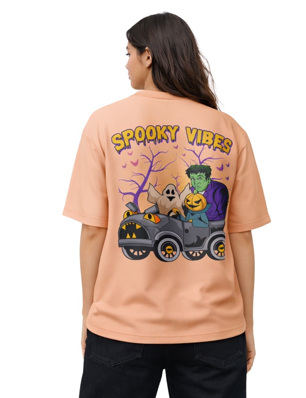 LURI Supima Cotton Unisex Oversized T-Shirt – Spooky Vibes Edition