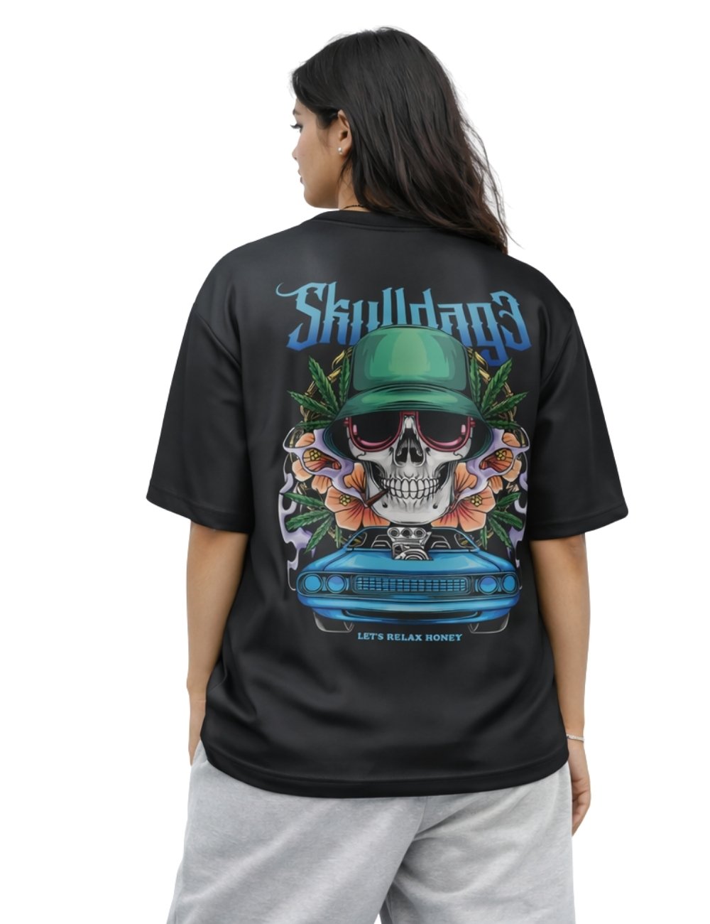 LURI Supima Cotton Unisex Oversized T-Shirt – Skulldog Edition