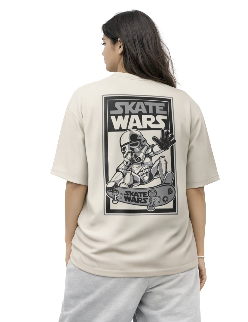 LURI Supima Cotton Unisex Oversized T-Shirt – Skate Wars Trooper