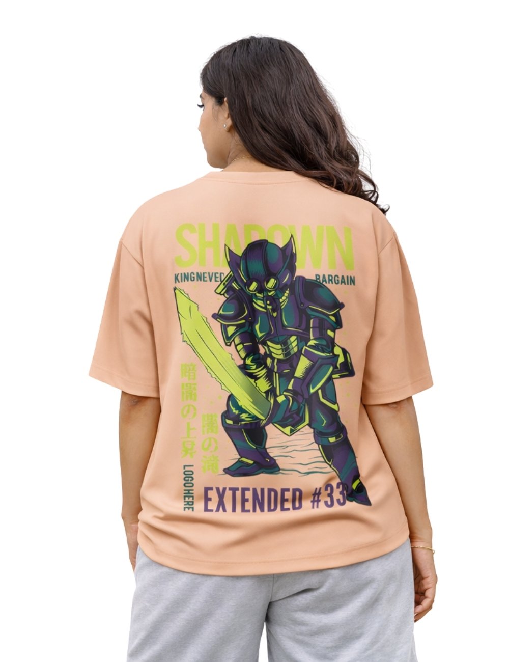 LURI Supima Cotton Unisex Oversized T-Shirt – Shadow Warrior Edition